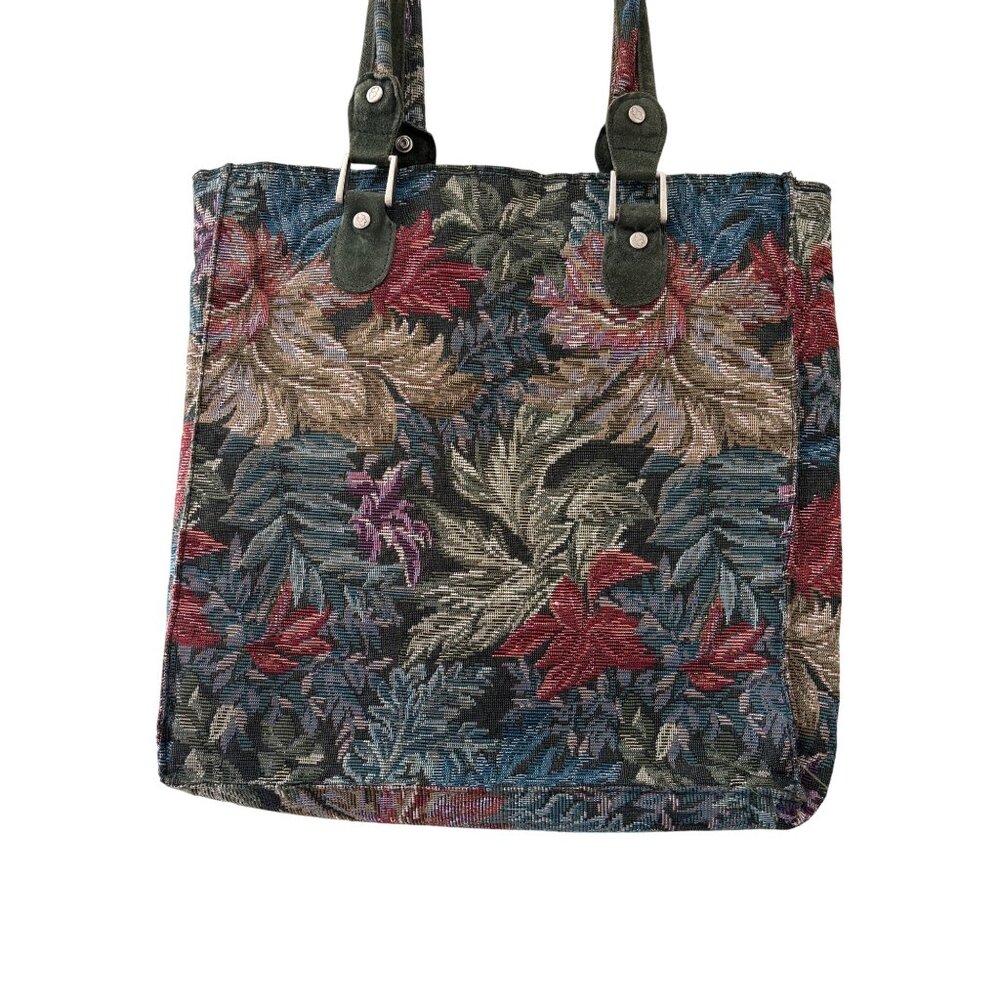 Womens Vintage Floral Tapestry Skyway Shoulder Travel Bag - Picture 2 of 11